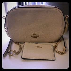 Cross body Coach bag and card case set